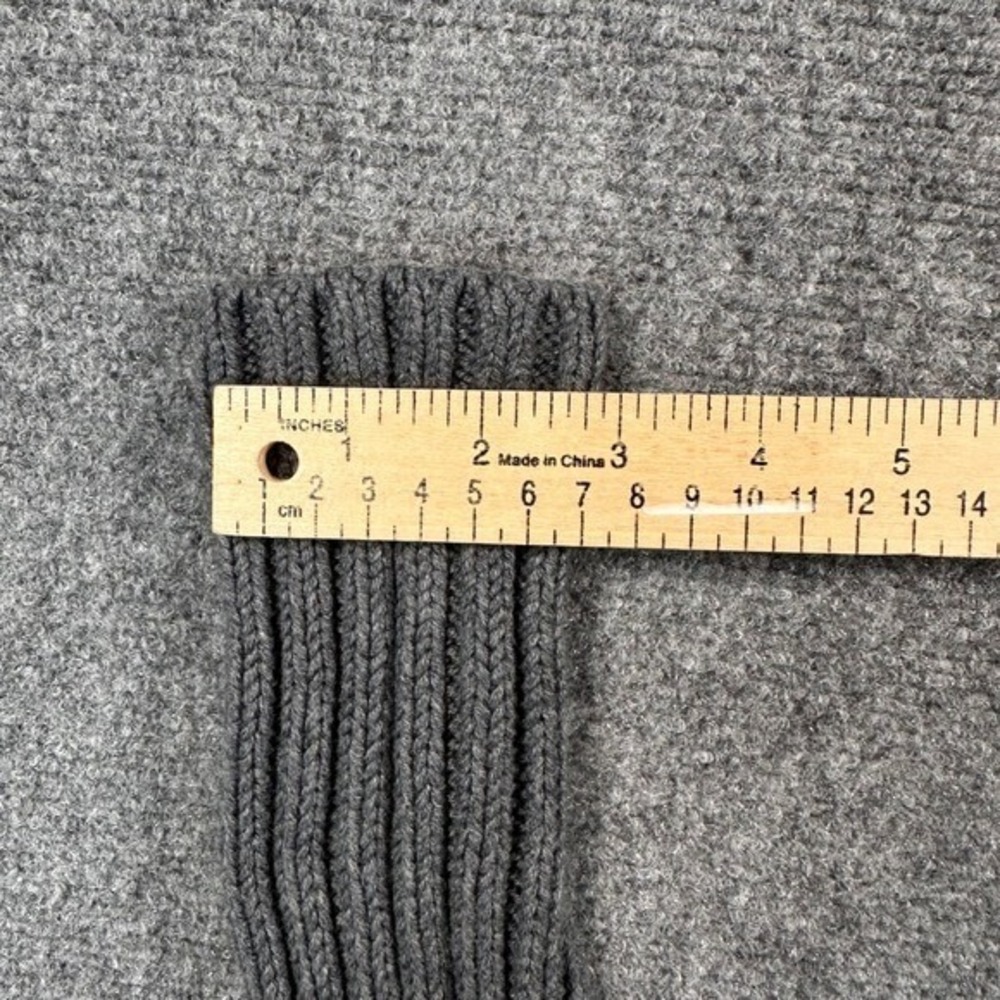 Banana Republic Tan Cotton Chunky‎ Cable Knit Turtleneck Sweater Women's S Gray - Picture 12 of 13